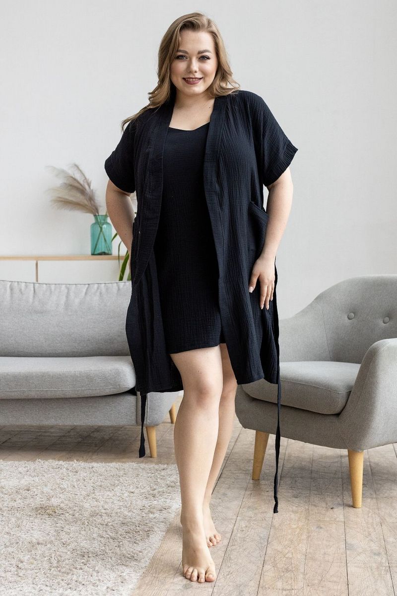 Комплект длядома из муслина Кч1807н black