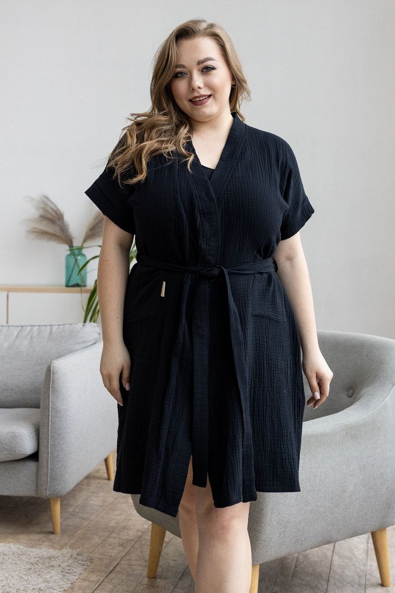 Комплект длядома из муслина Кч1807н black