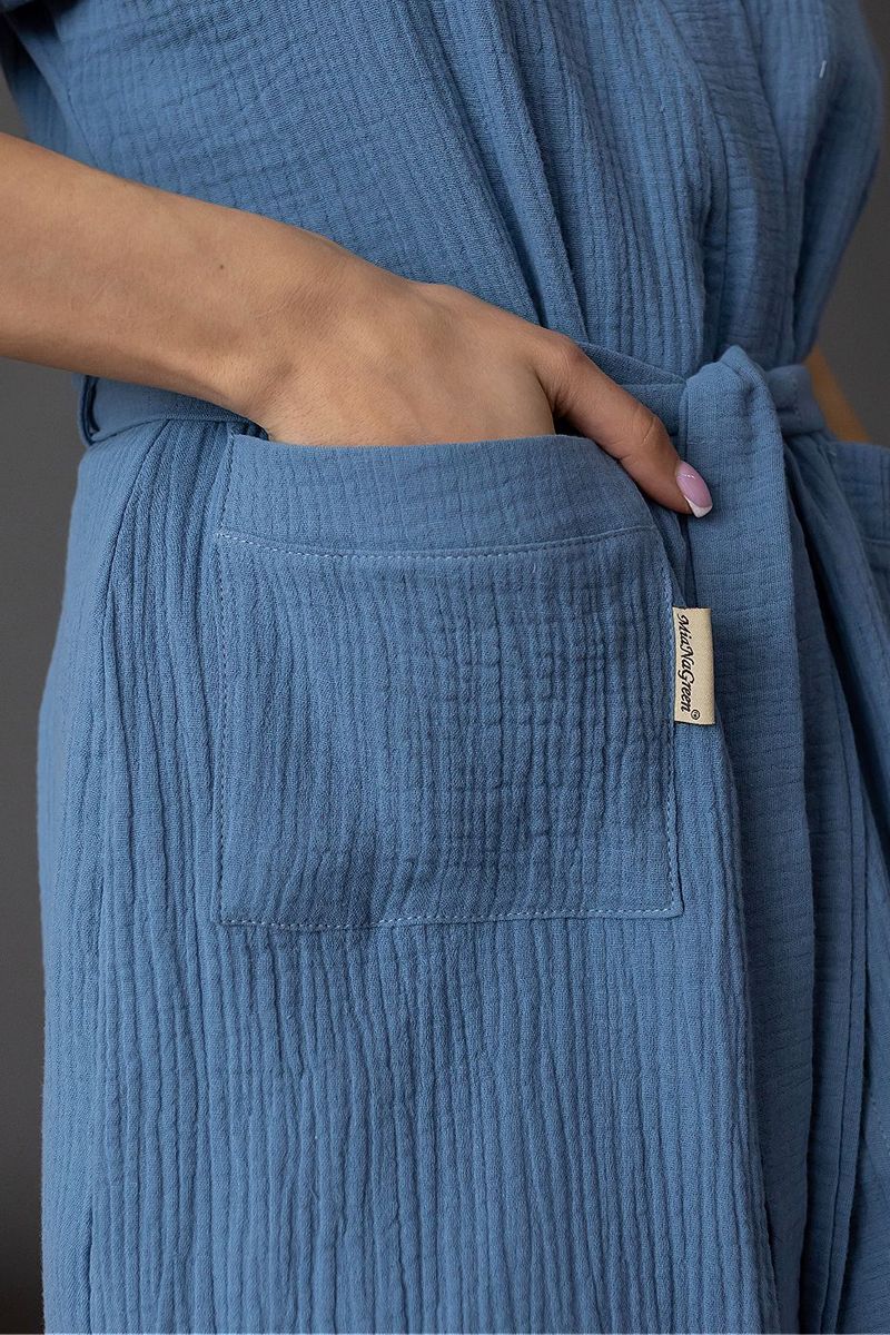 Комплект для дома из муслина Кд1808п jeans