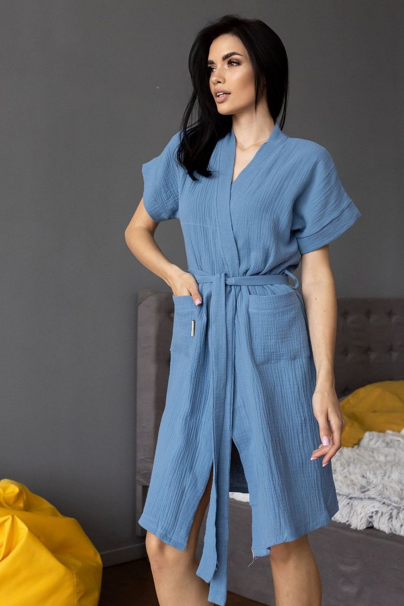 Комплект для дома из муслина Кд1808п jeans