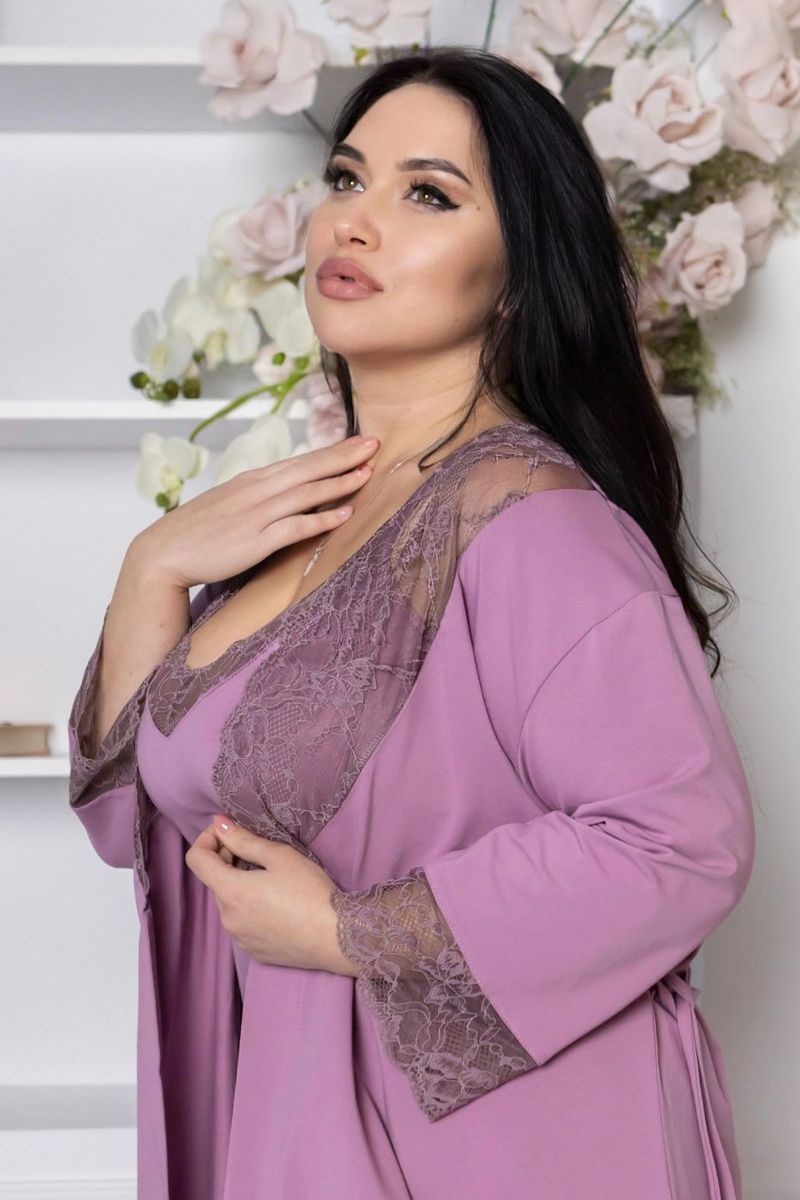 Комплект для дому з мереживом КФ1111н violet