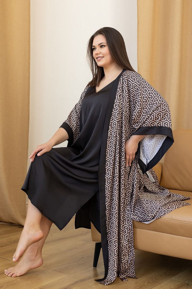 Шелковый комплект для дома Кг199н graphit/print