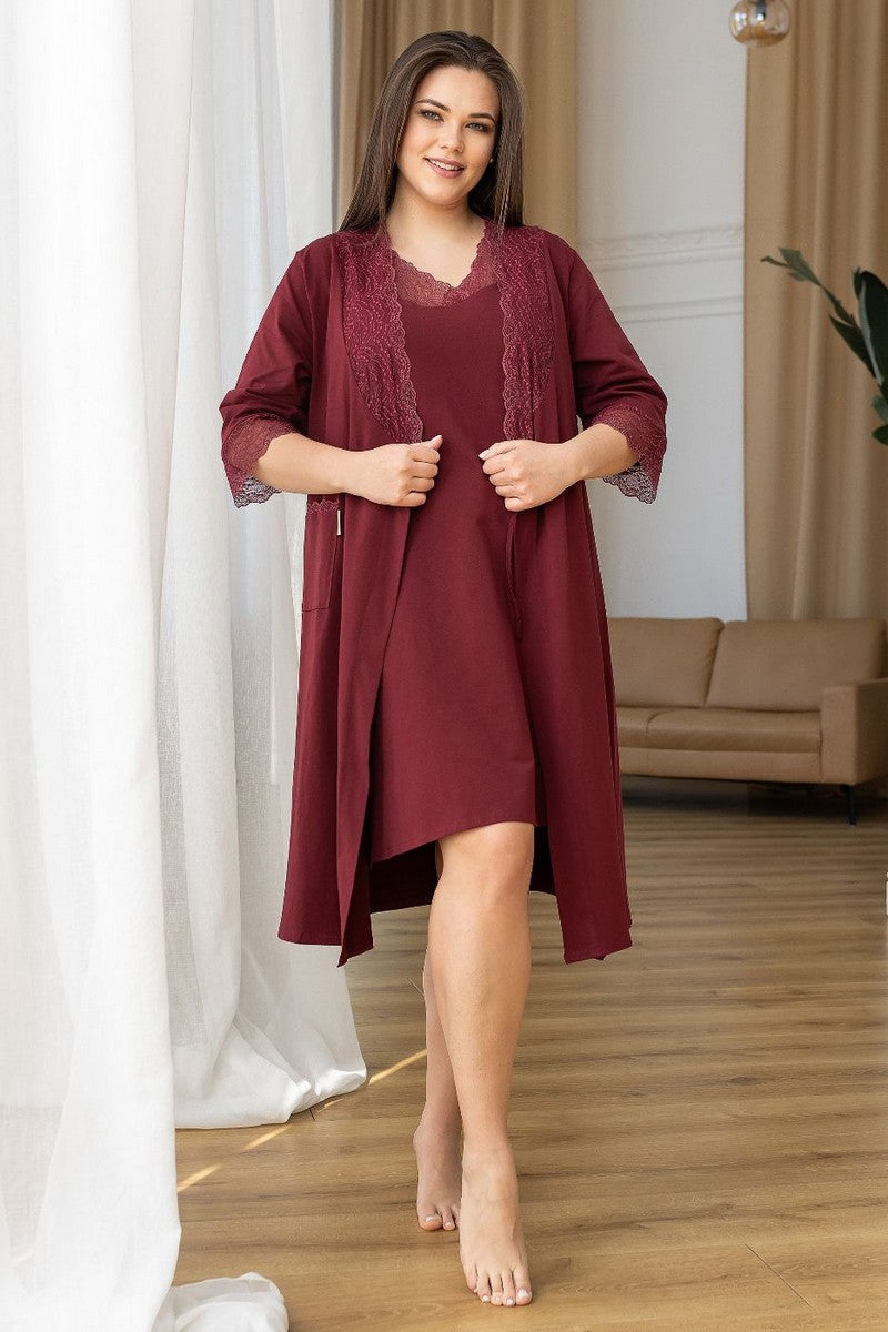 Хлопковый комплект для дома Км1110н marsala