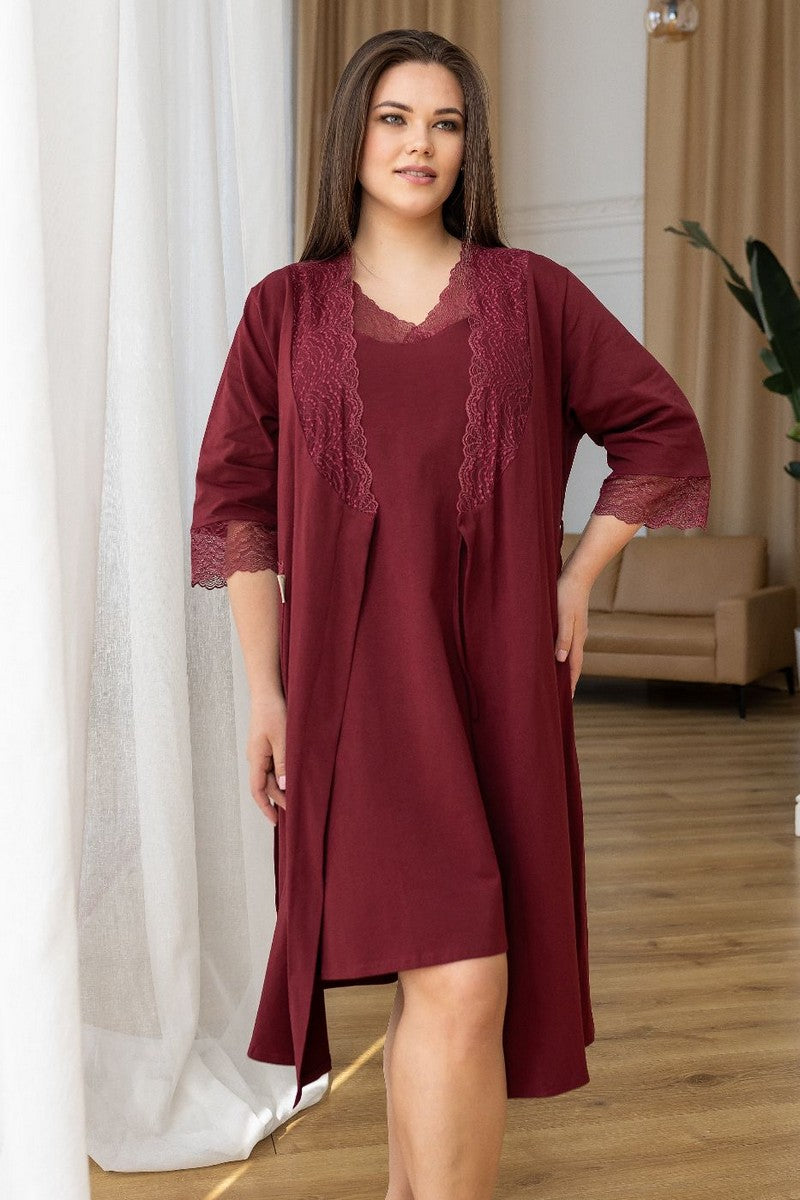 Хлопковый комплект для дома Км1110н marsala