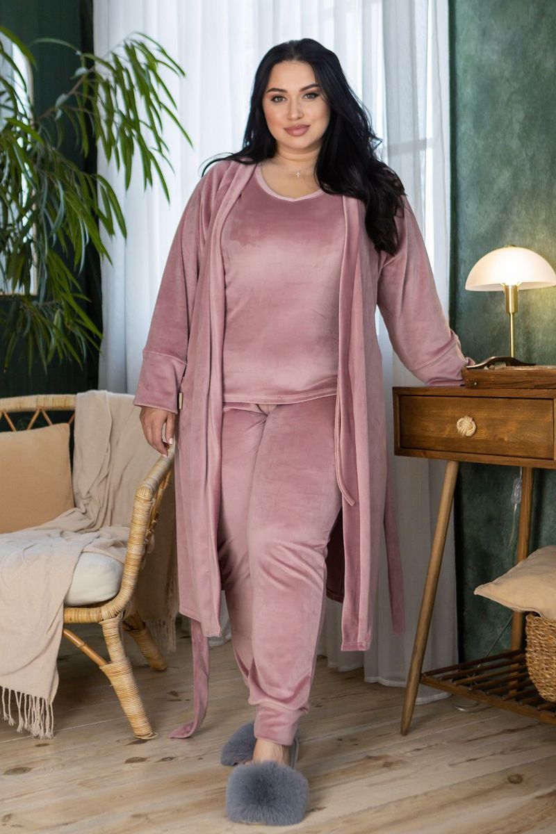 Велюровый комплект для дома Кп1580 powder