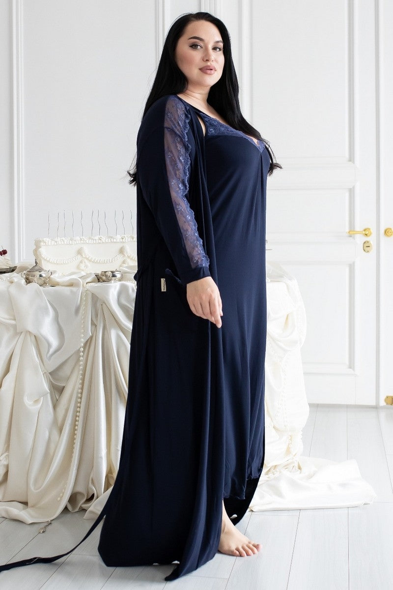 Домашний комплект с халатом Кс1230н blue