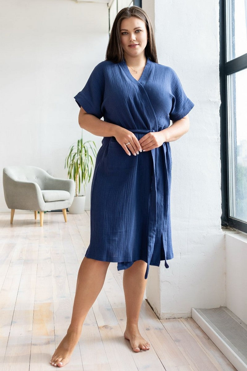 Комплект для дома из муслина Кс1808п blue