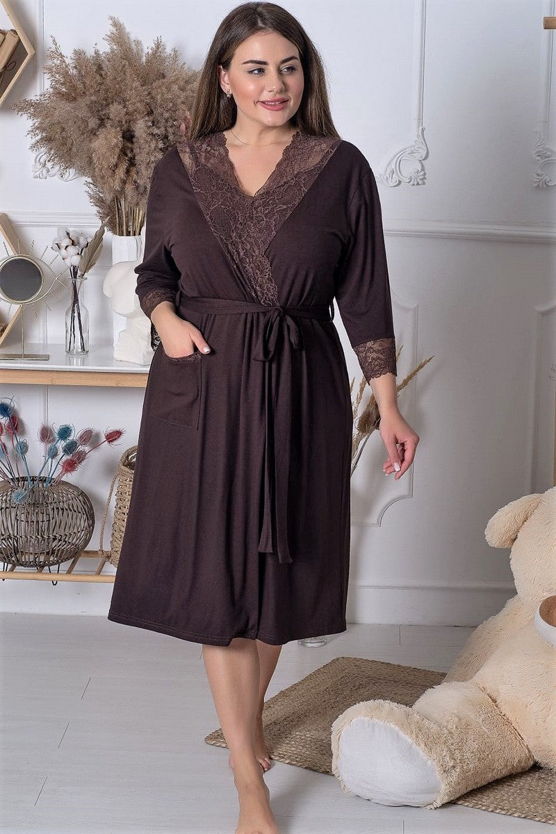 Комплект для дому з мереживом Кш1111н chocolate