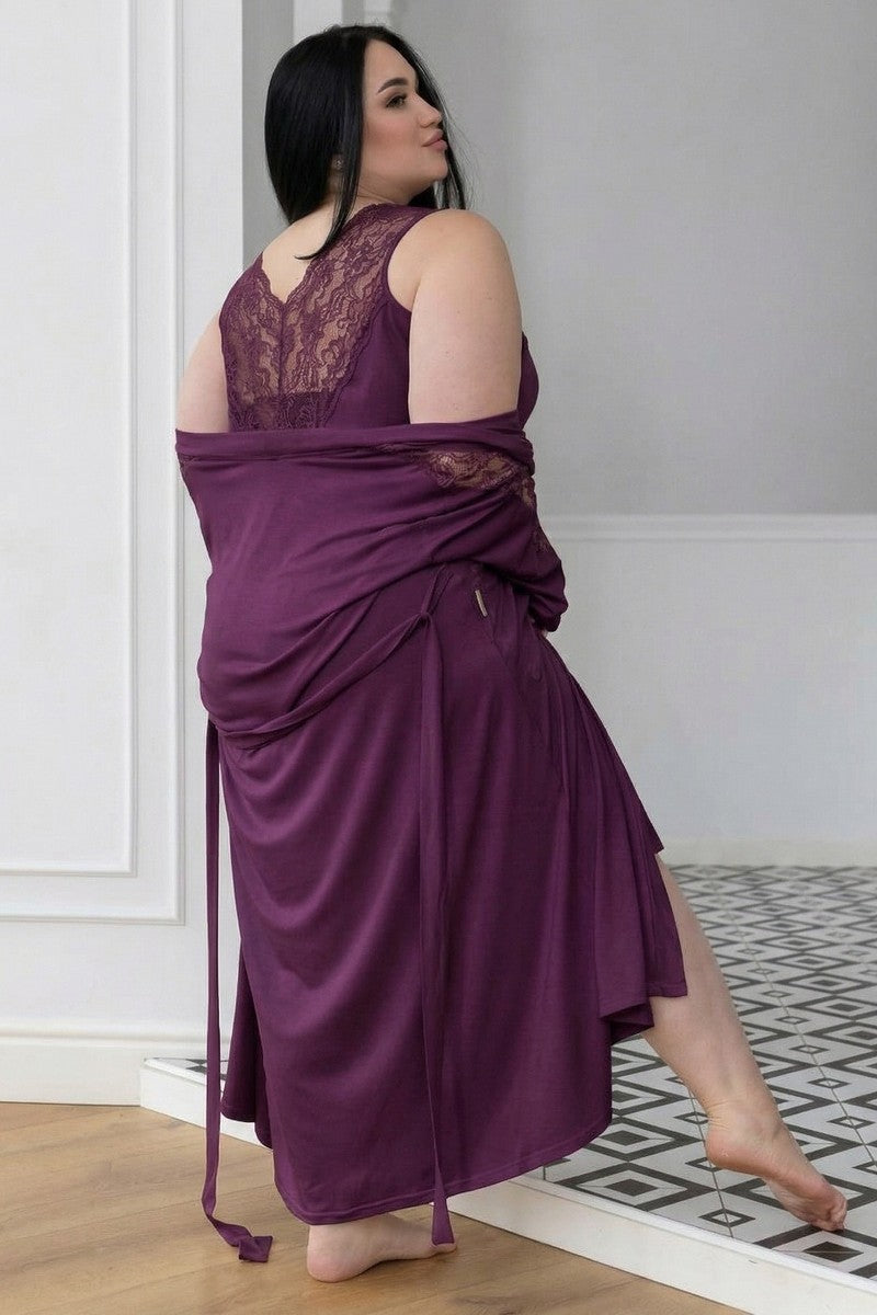 Домашний комплект с халатом Ксл1220н plum