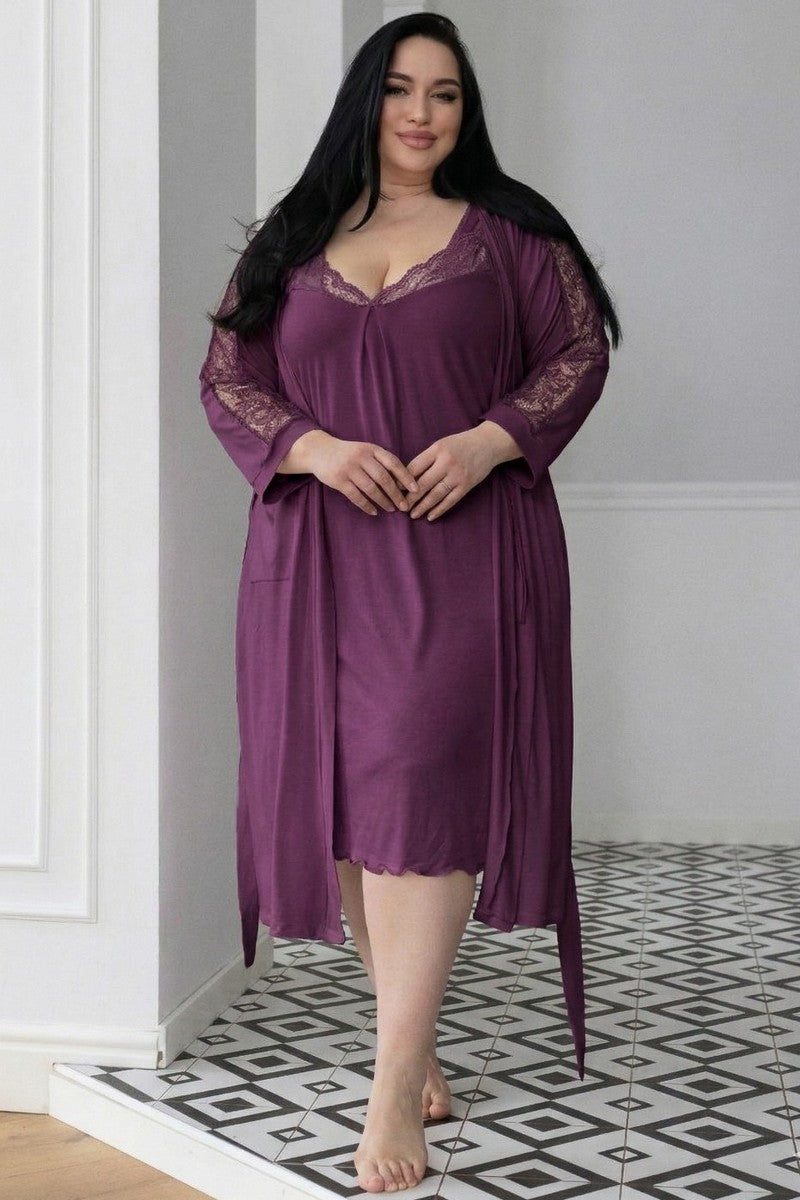 Домашний комплект с халатом Ксл1220н plum