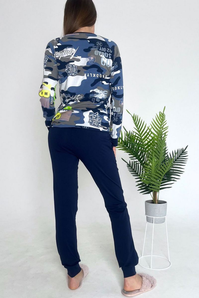 Хлопковый комплект для дома П1703 blue