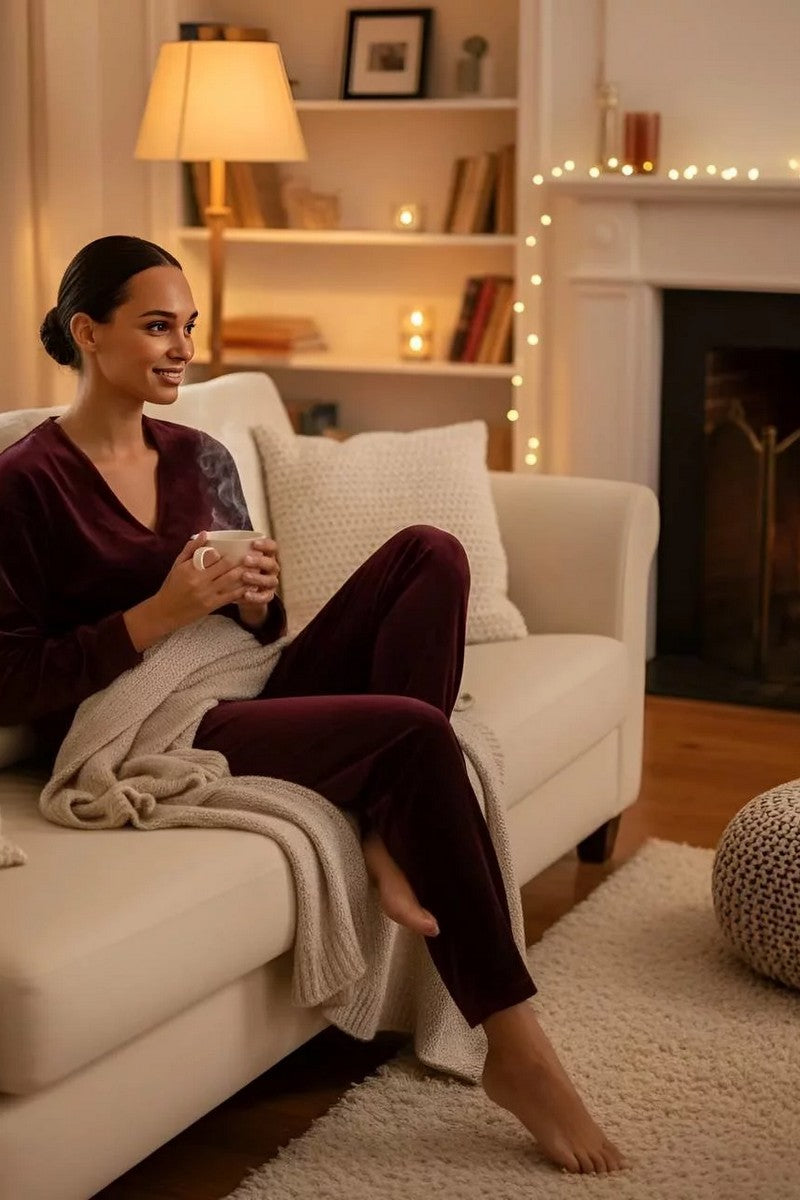 Велюровый комплект Naemi Sensation of tactile touc burgundi