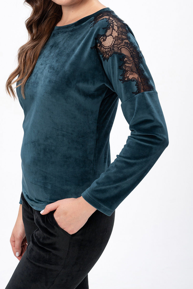 Велюровый костюм 2526 turquoise