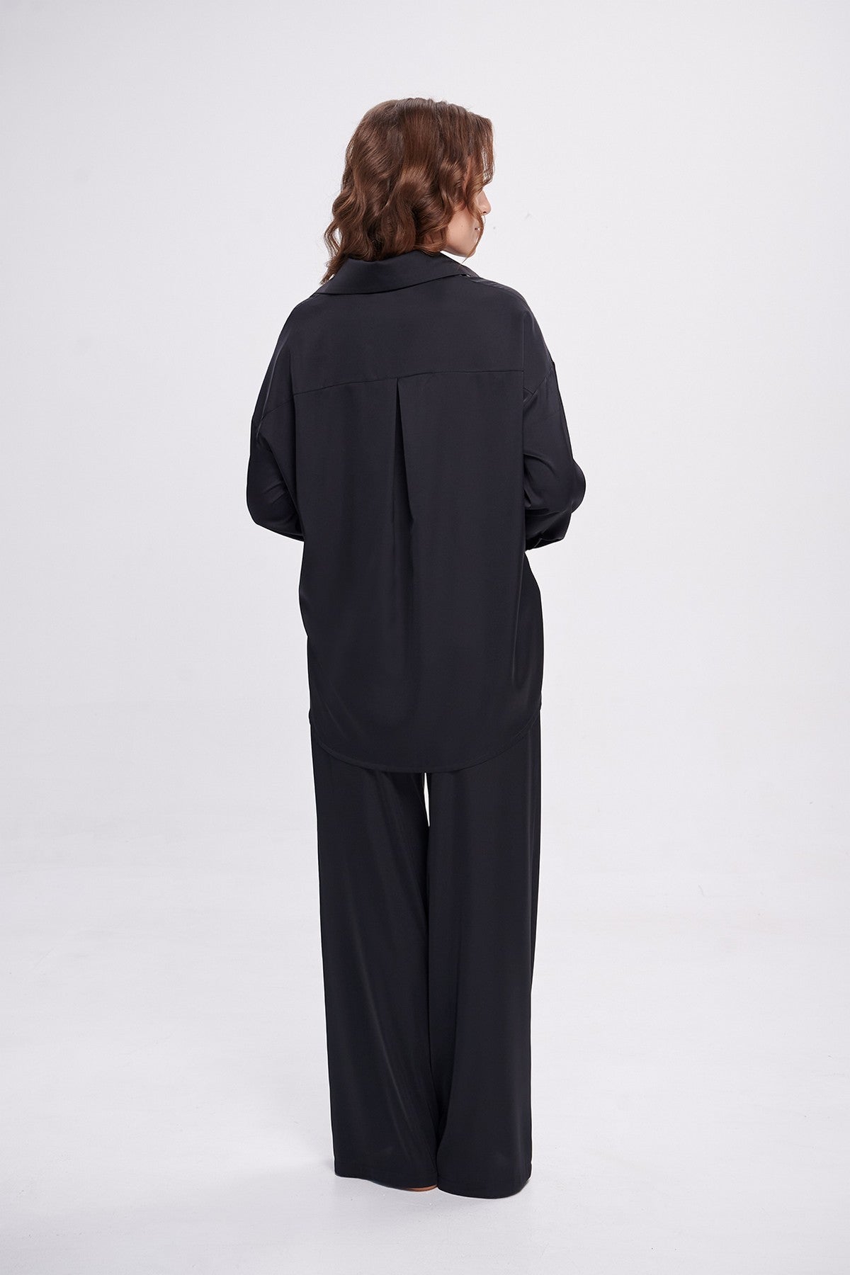 Атласный комплект для дома 2704 black