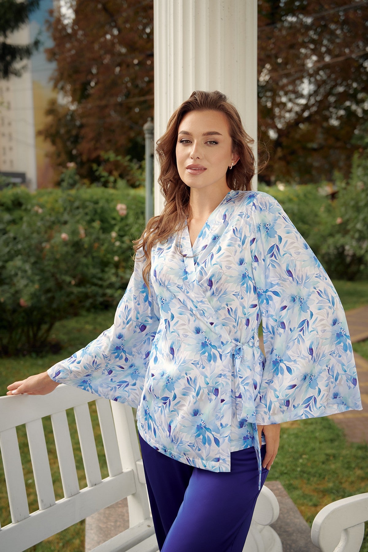 Комплект для дома с принтом 2706 white/navy