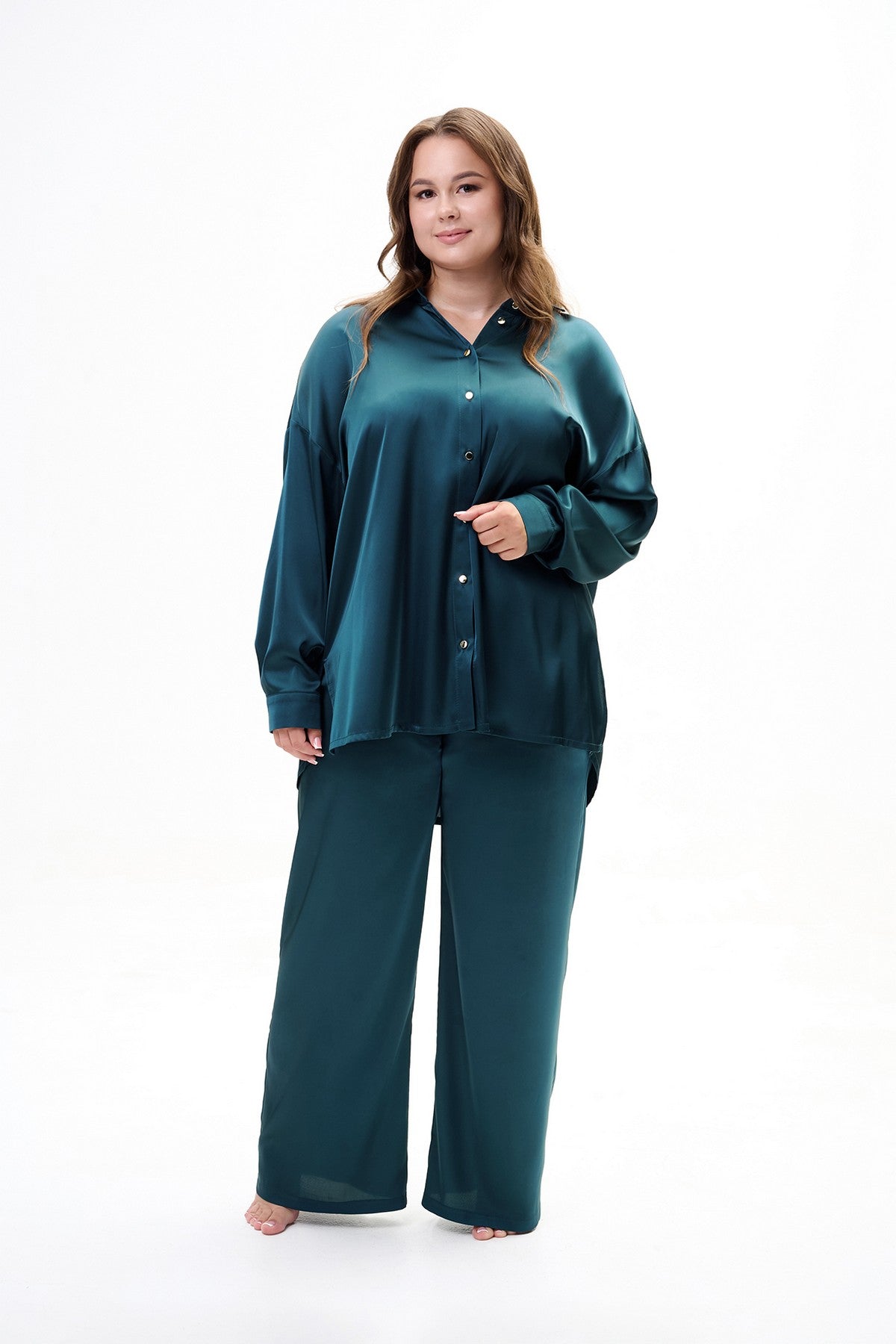 Атласна піжама 2902 turquoise Shato