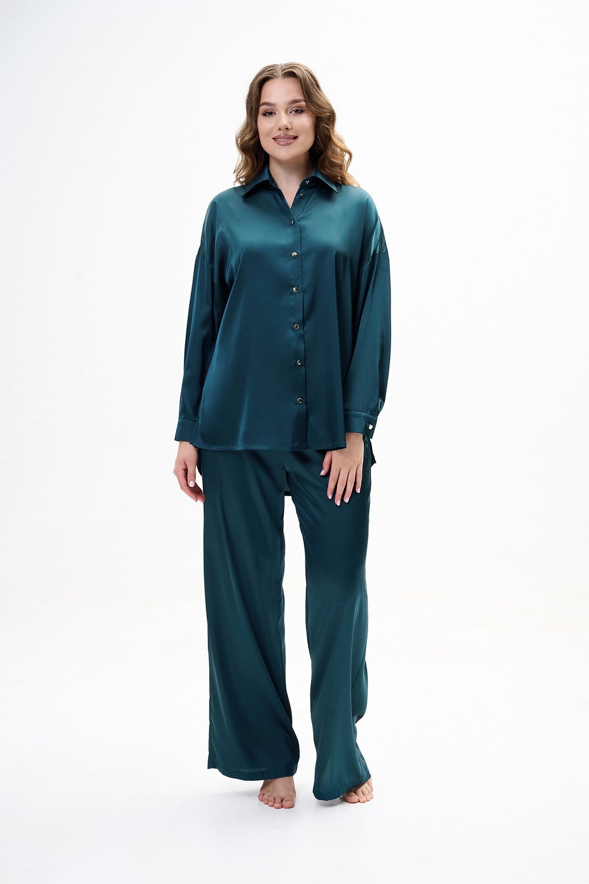 Атласна піжама 2902 turquoise Shato
