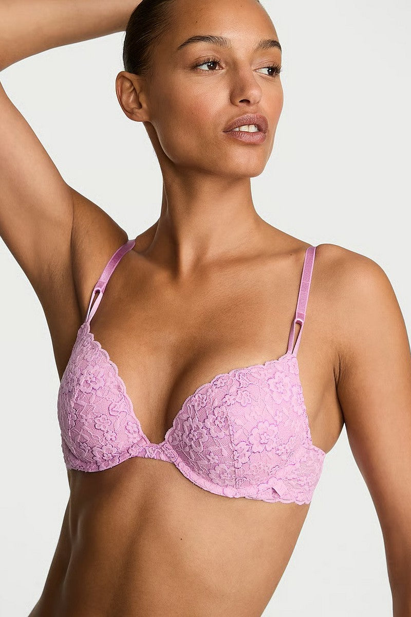 Мереживний комплект пуш-ап 155459185 lilac Victoria`s Secret бюстгальтер