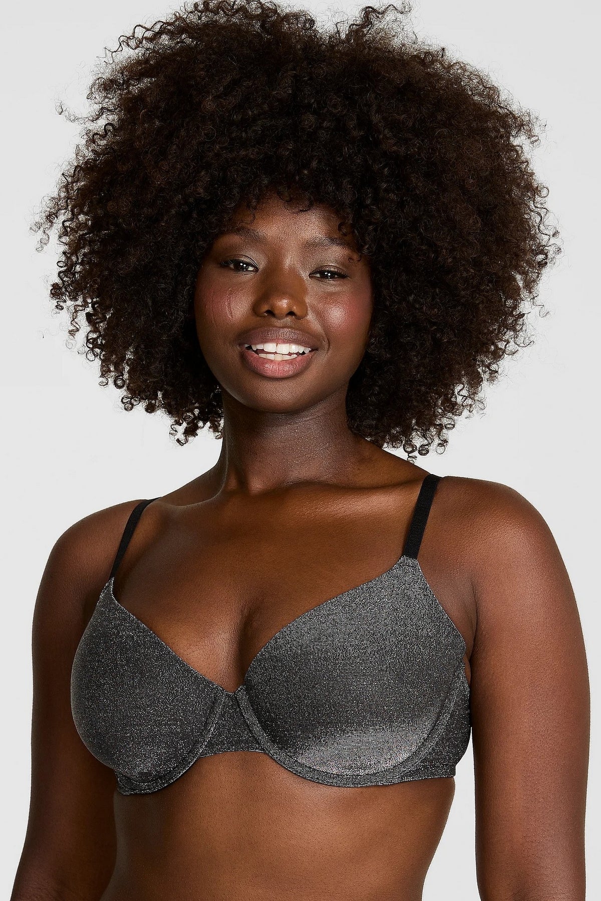 Комплект білизни з люрексом 170553197 black Victoria`s Secret бюстгальтер