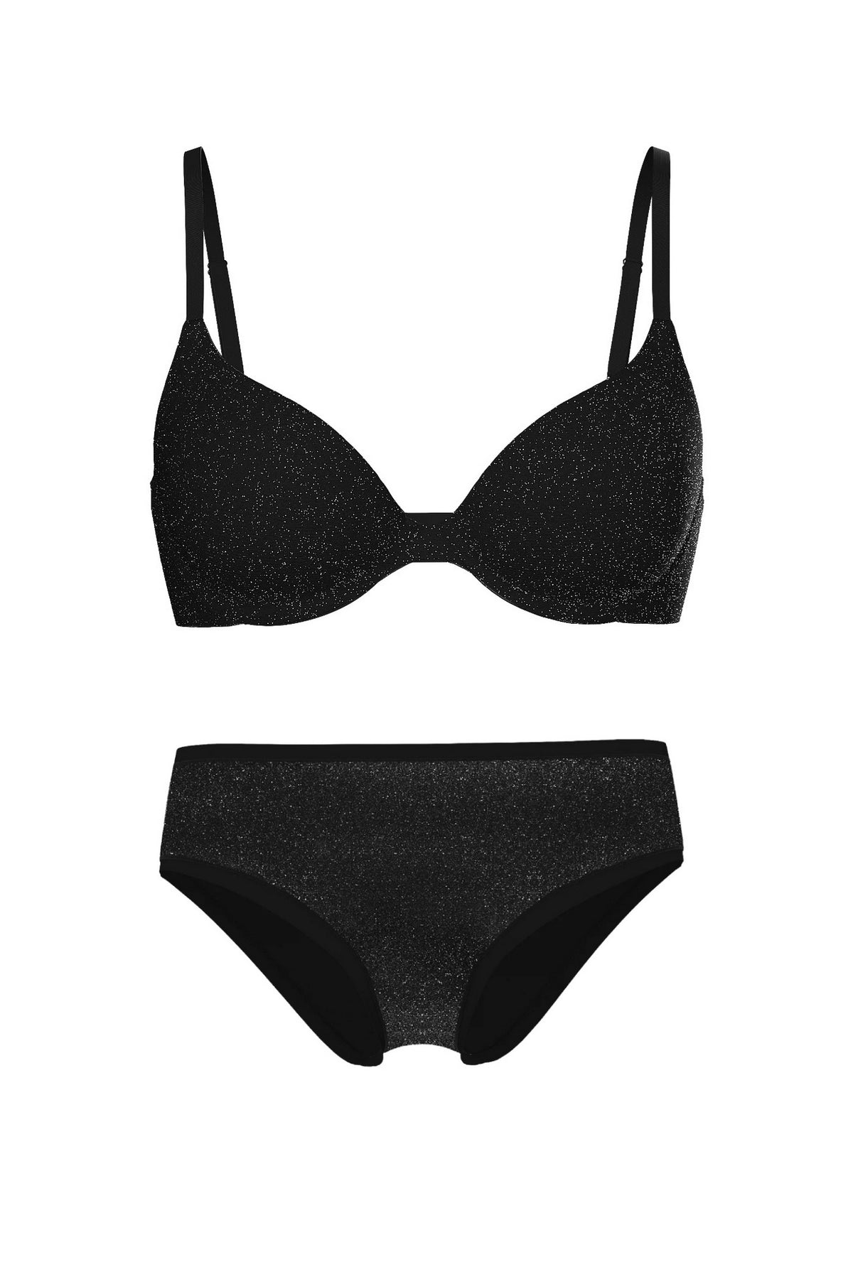 Комплект білизни з люрексом 170553197 black Victoria`s Secret