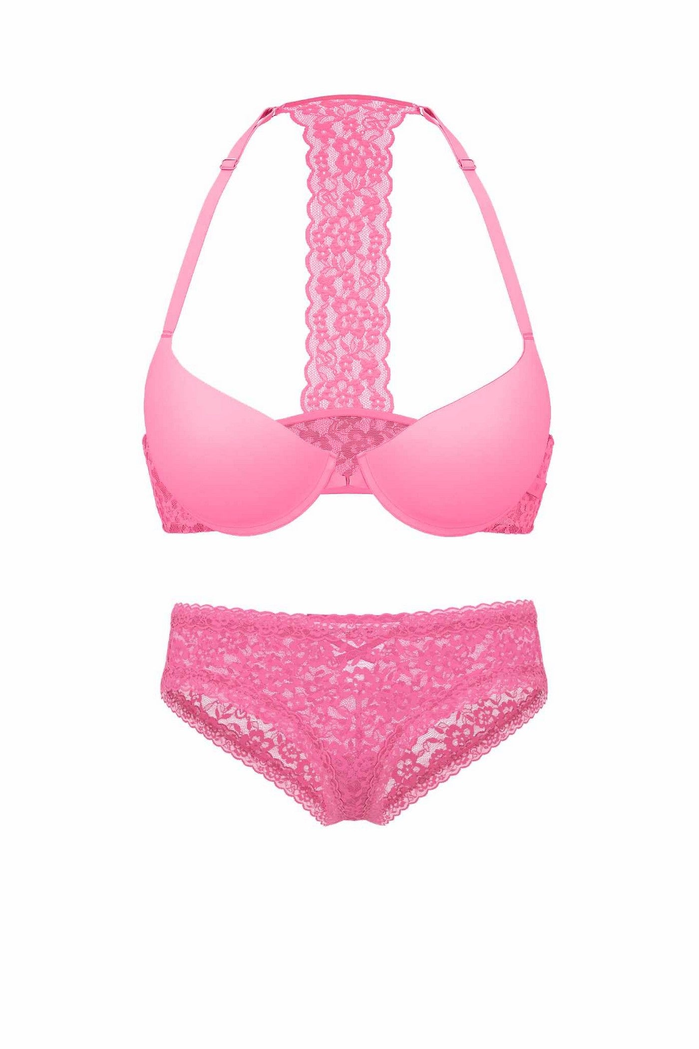 Комплект білизни з мереживом 178834942 pink Victoria`s Secret