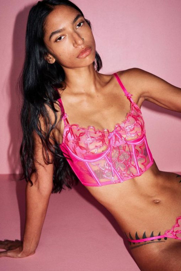 Комплект белья с вышивкой 187029035 pink