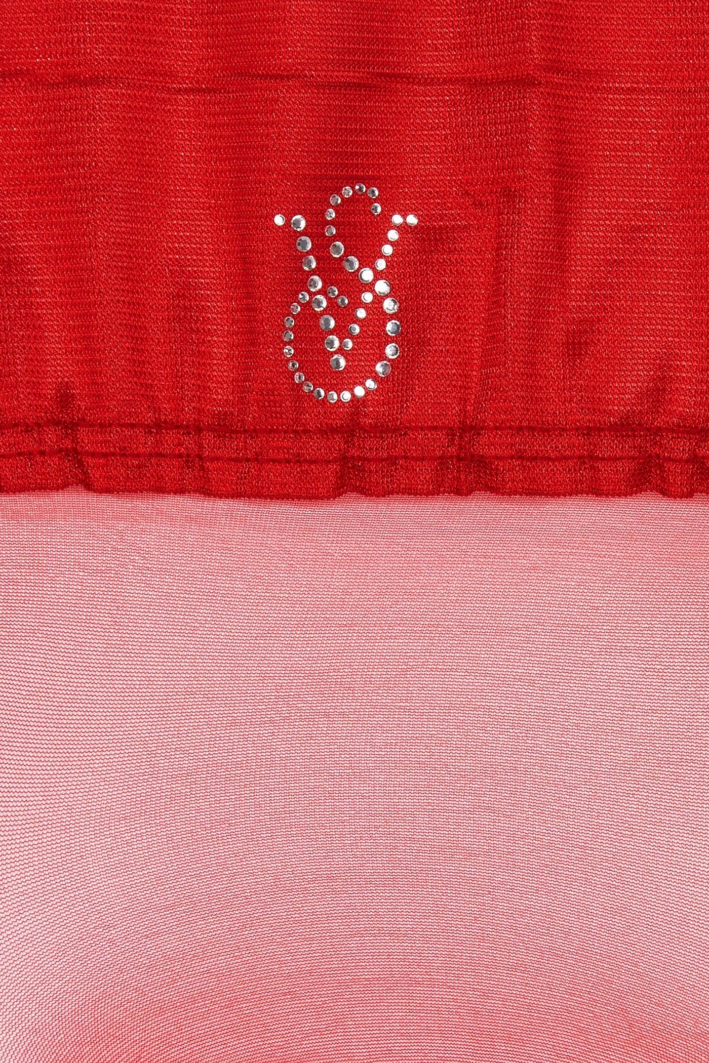 Комплект со стразами + чулки 224367634 red