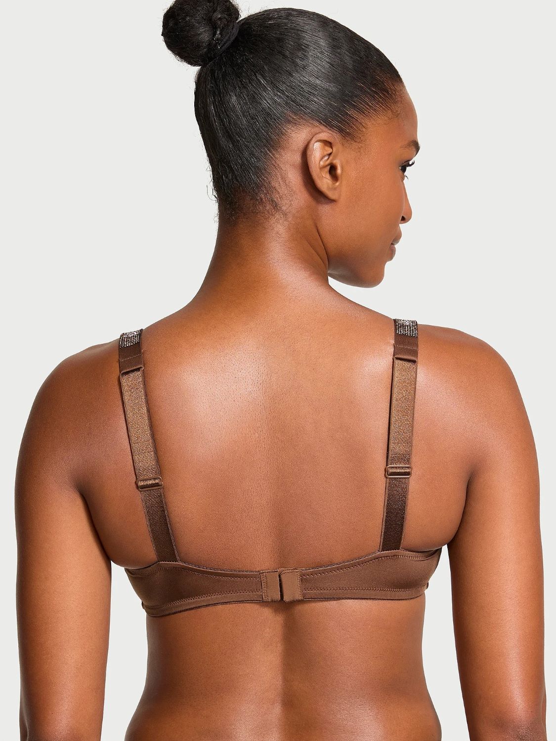 Гладкий комплект зі стразами 262349459 brown