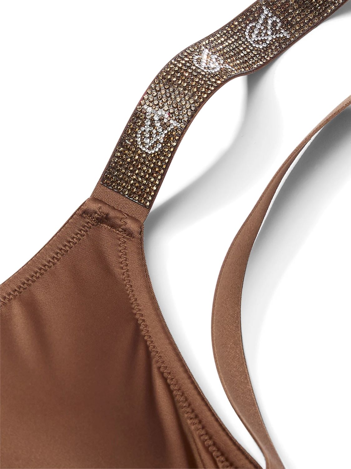 Гладкий комплект со стразами 262349459 brown