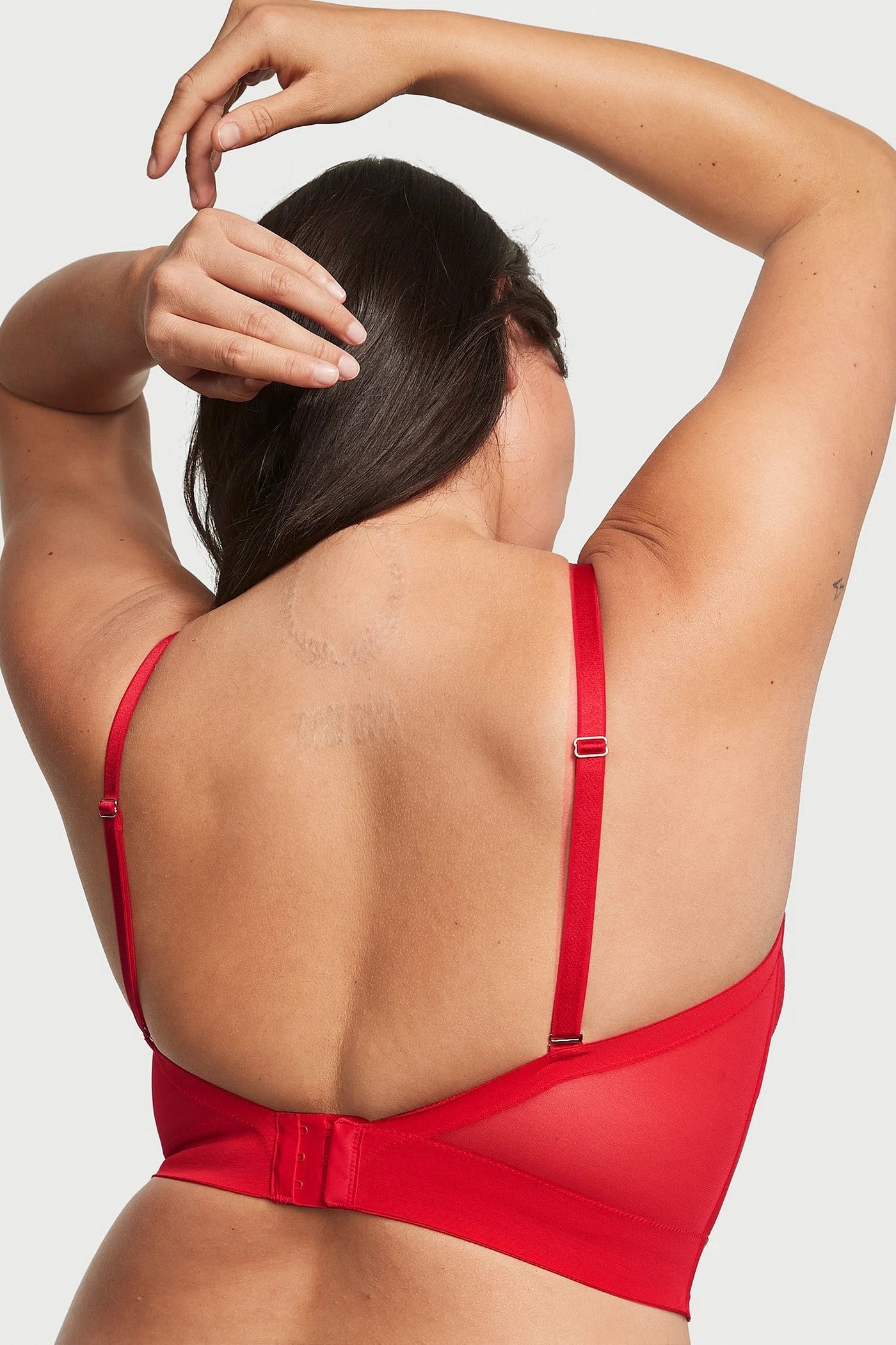 Комплект с открытыми трусиками 267295913 red