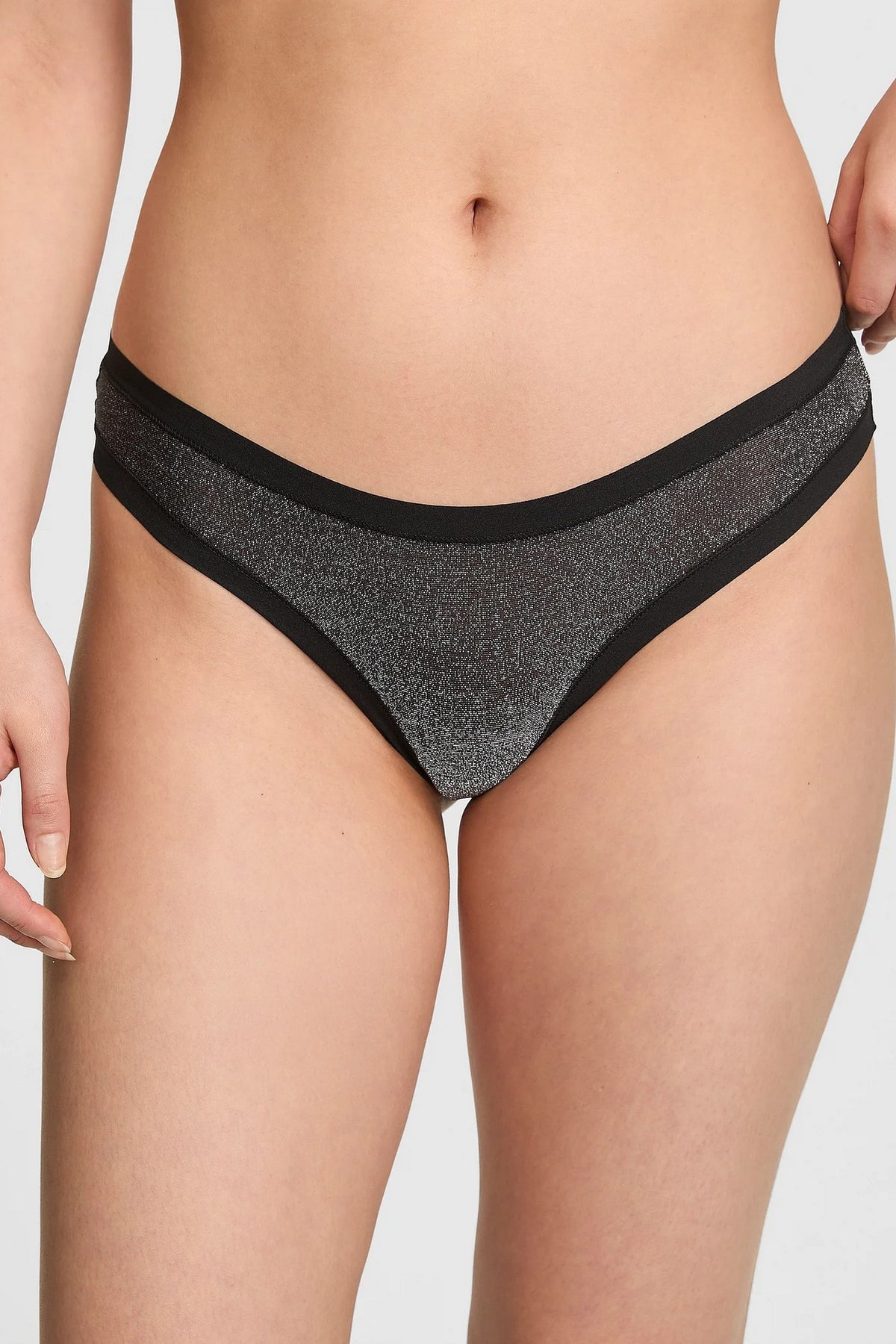 Комплект білизни з люрексом 268520431 black Victoria`s Secret трусики