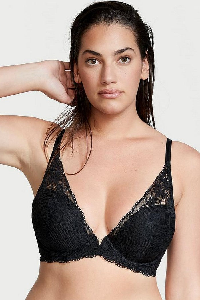 Мереживний комплект зі стразами 272437535 black Victoria`s Secret бюстгальтер