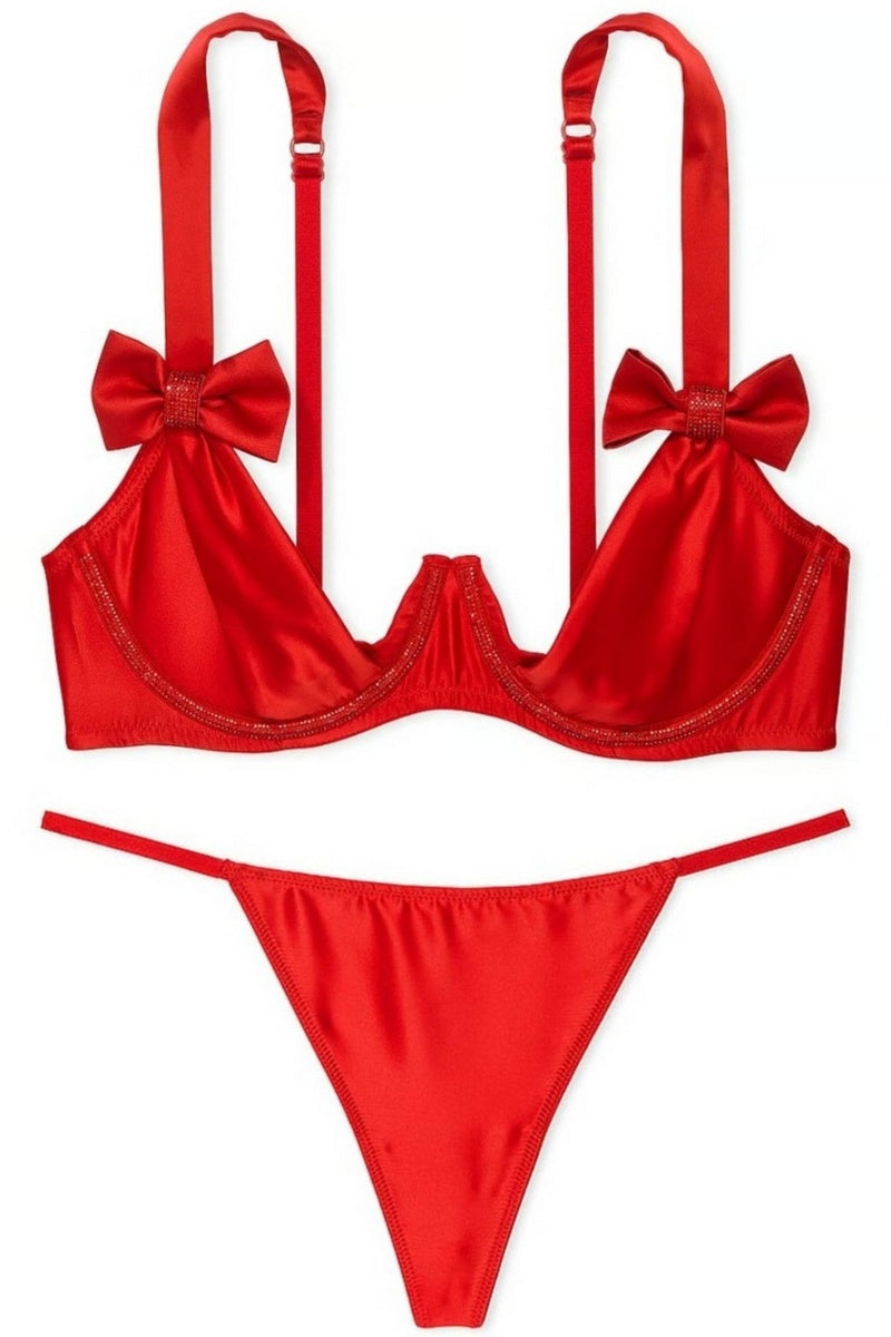 Атласный комплект 273980304 red