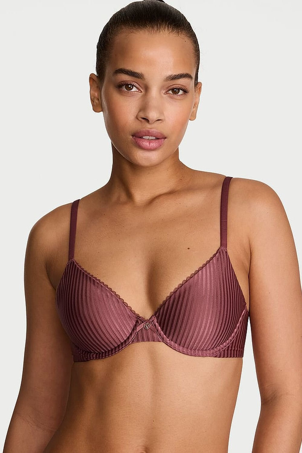 Комплект білизни в смужку 287273090 rose Victoria`s Secret бюстгальтер