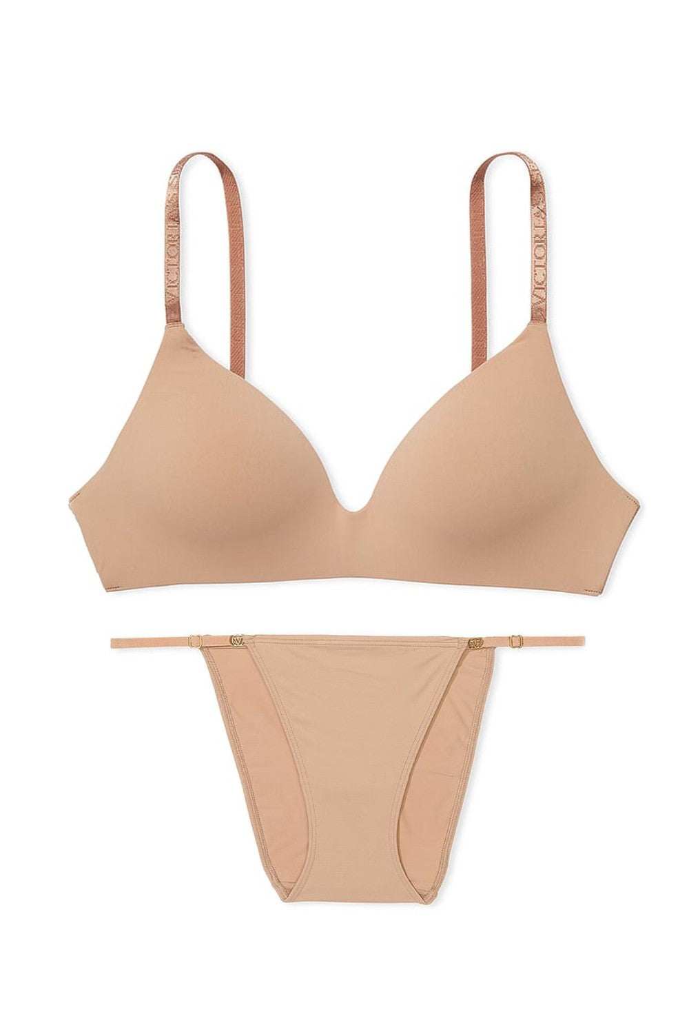 Гладкий комплект 33846610 beige Victoria`s Secret