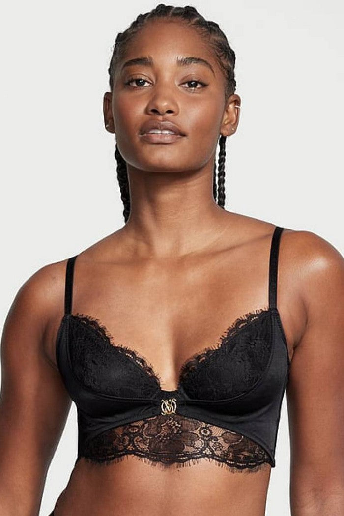 Комплект белья с кружевом 373478250 black