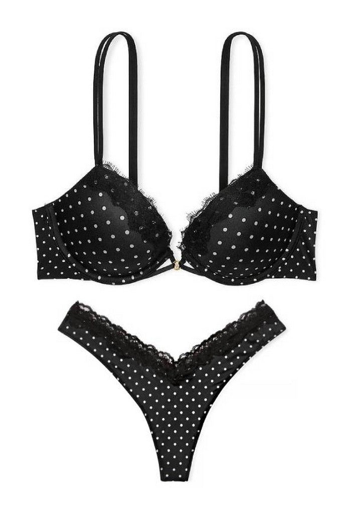 Комплект пуш-ап в горошек 378156640 black