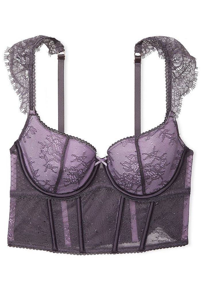 Кружевной комплект с корсетом 388461522 violet