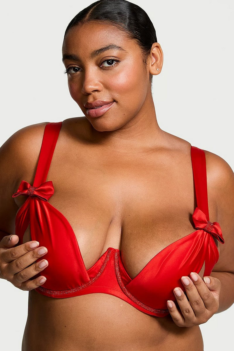 Атласный комплект с бантами 398291312 red