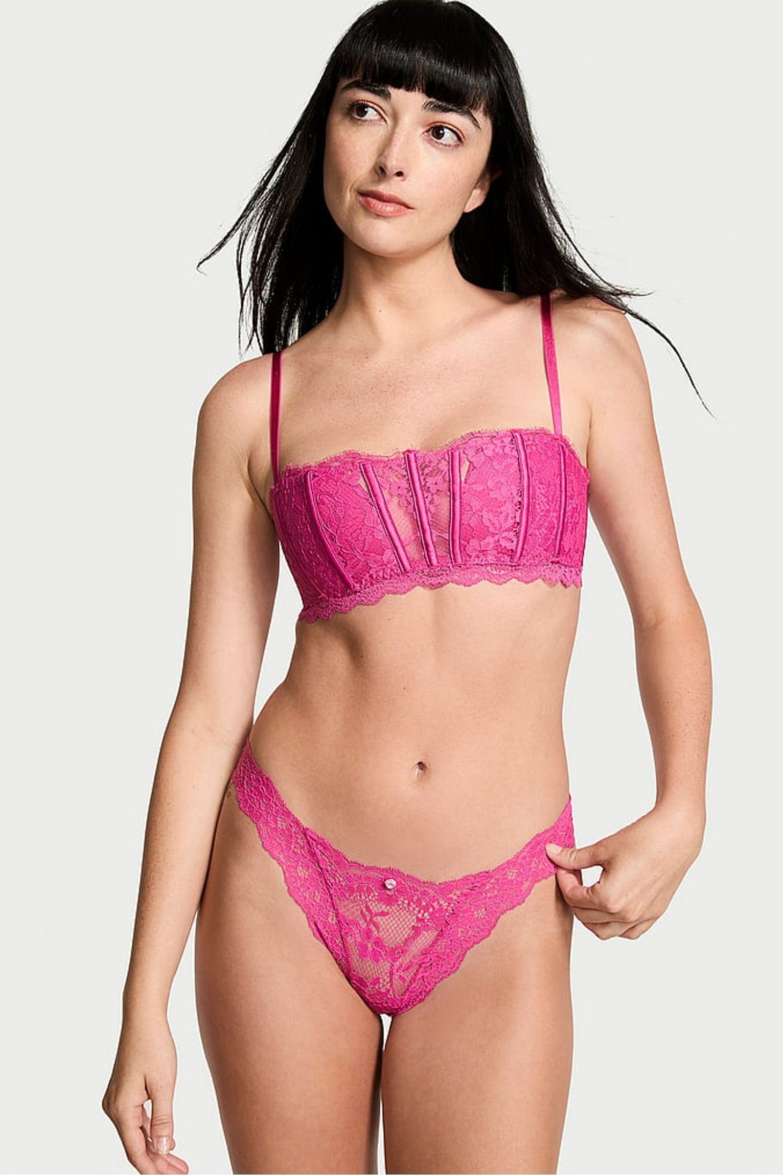 Кружевной комплект 416559869 pink