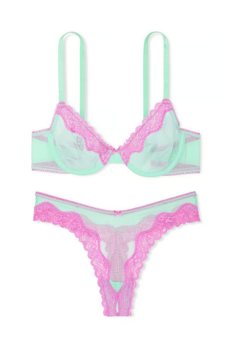 Комплект белья из микросетки 439190257 azure