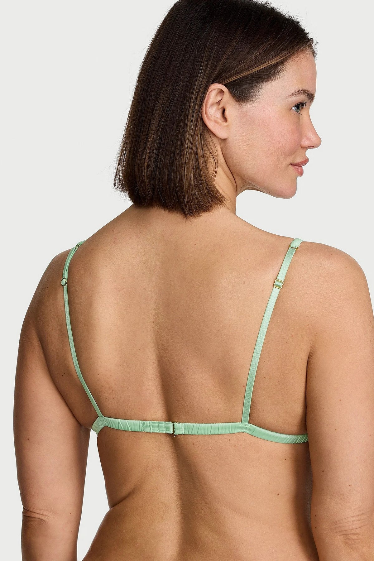 Комплект білизни з вишивкою 489430980 green Victoria`s Secret спина