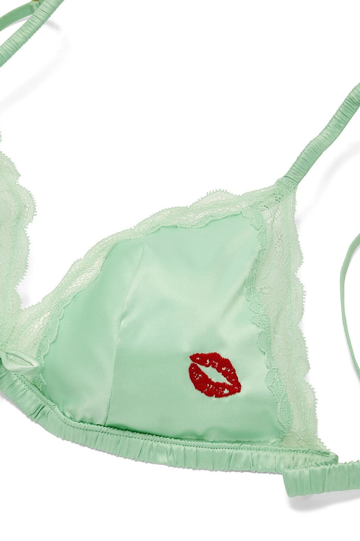 Комплект білизни з вишивкою 489430980 green Victoria`s Secret вишивка