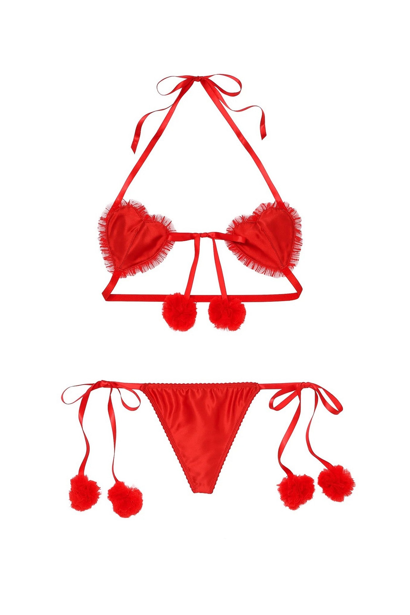 Еротичний комплект із помпонами 504892434 red