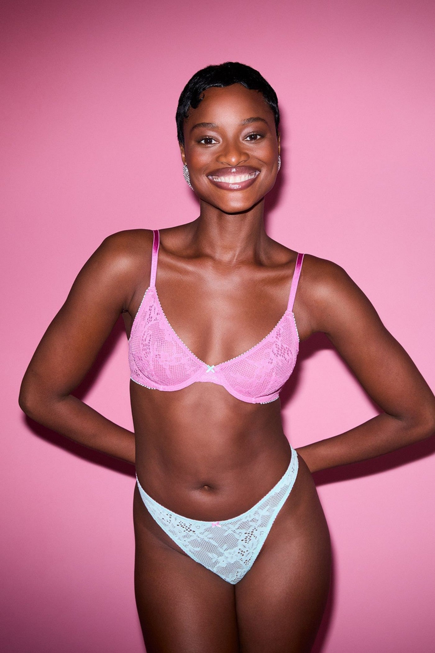 Кружевной комплект 545811043 pink