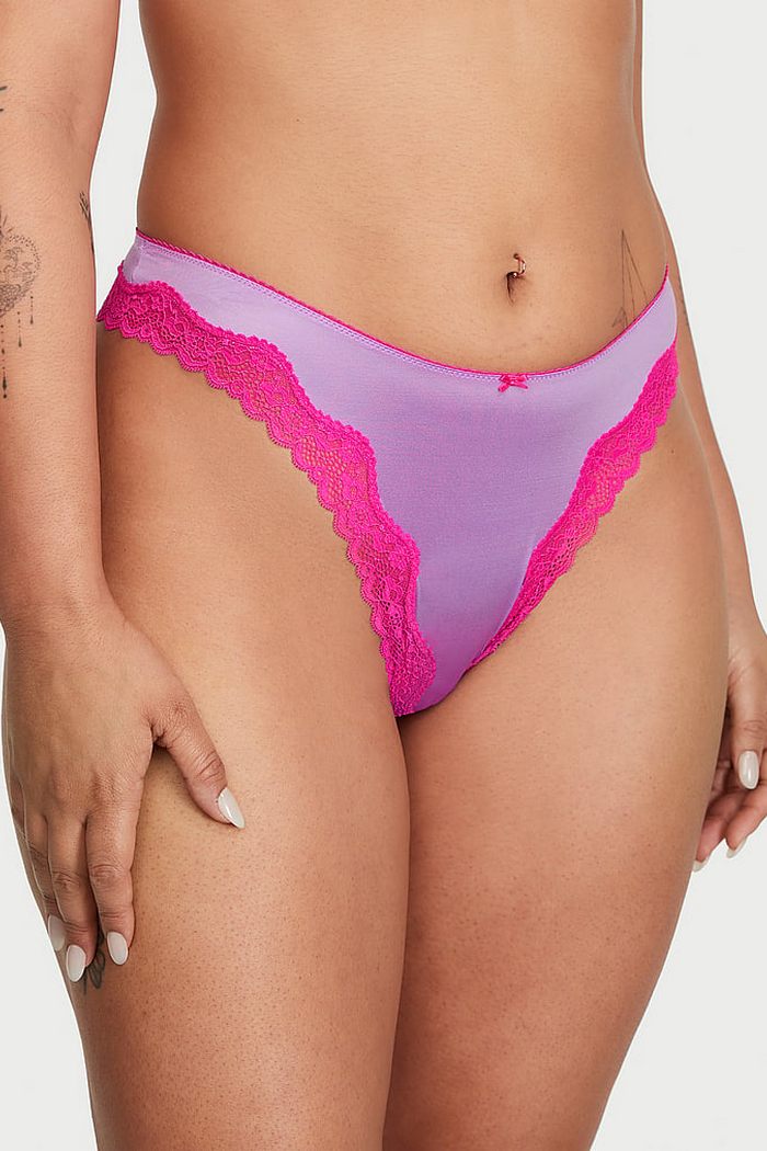 Комплект белья с кружевом 585473594 lilac