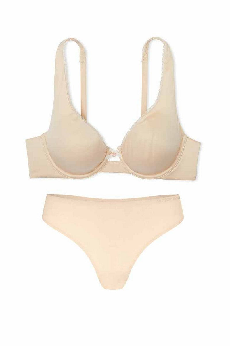Гладкий комплект 603742498 beige Victoria`s Secret