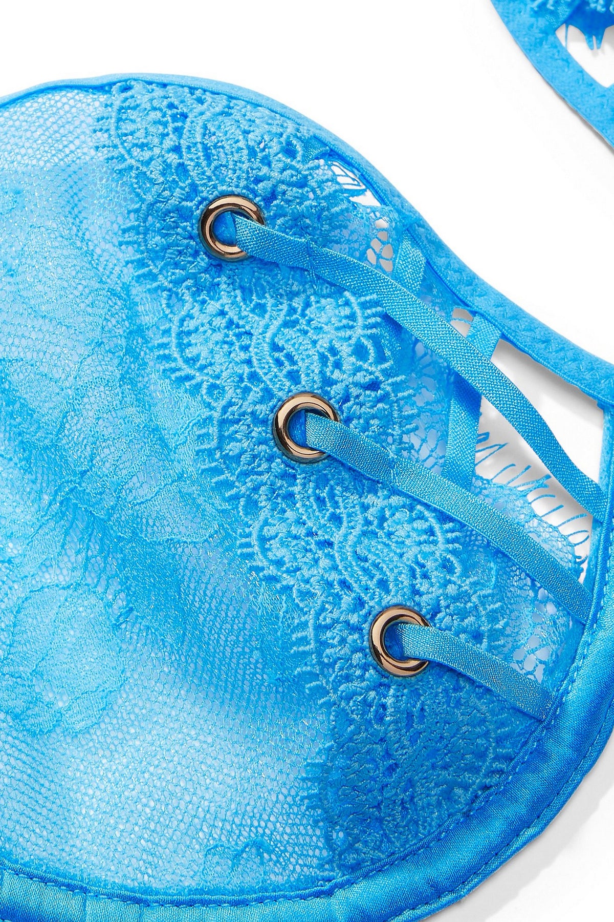 Мереживний комплект з поясом 656881305 blue Victoria`s Secret чашки