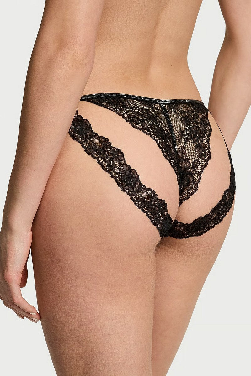 Комплект белья со стразами 665119389 black