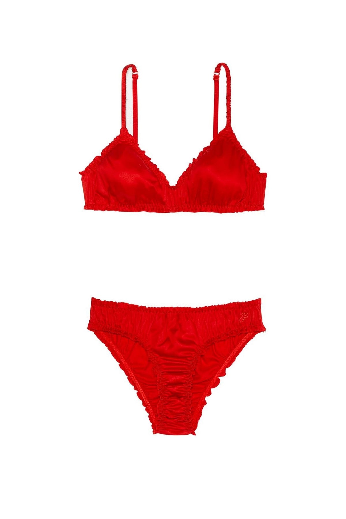 Комплект белья с оборками 69282310 red